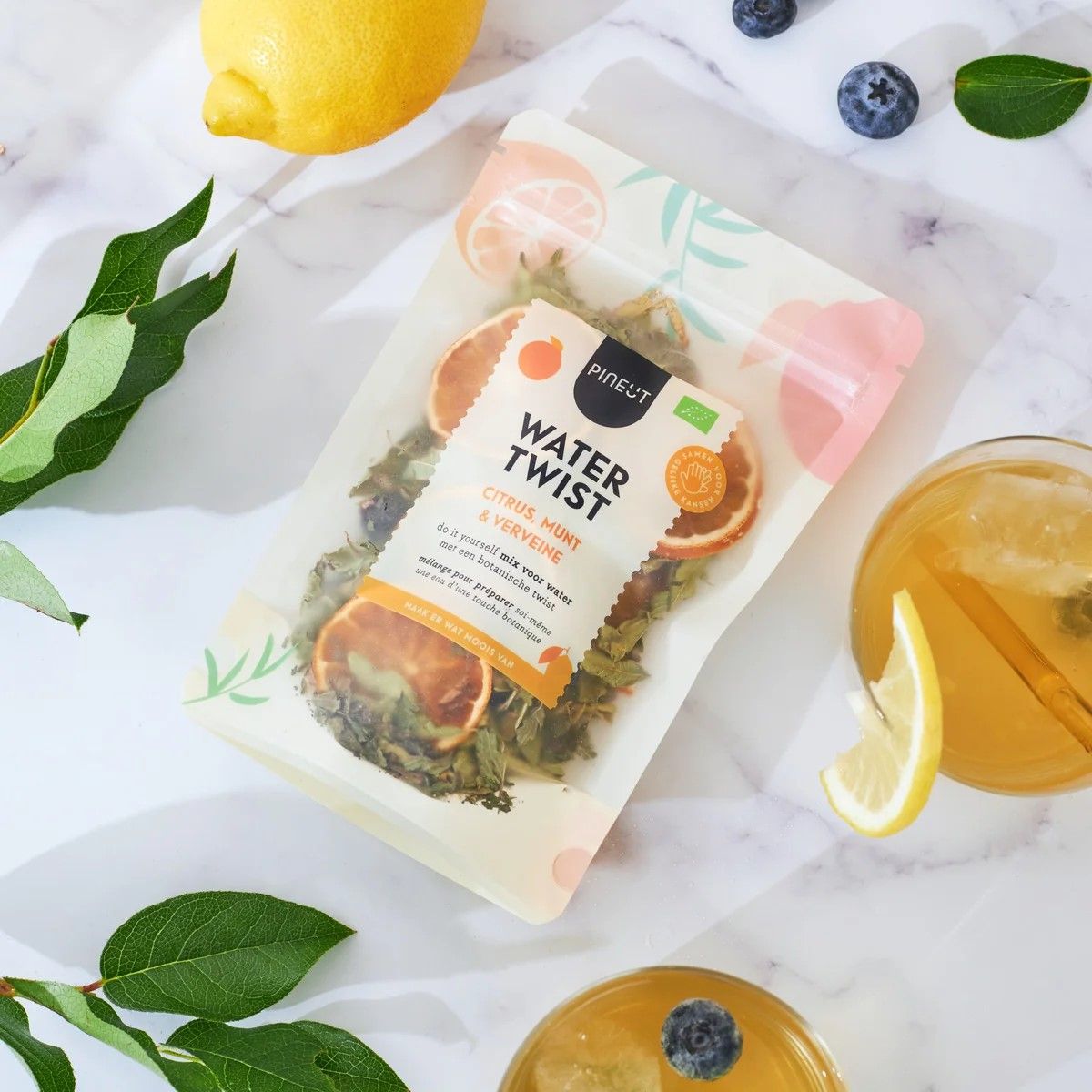 Water met smaak | Watertwist | Pouchbag | Citrus Mint Verbena BIO
