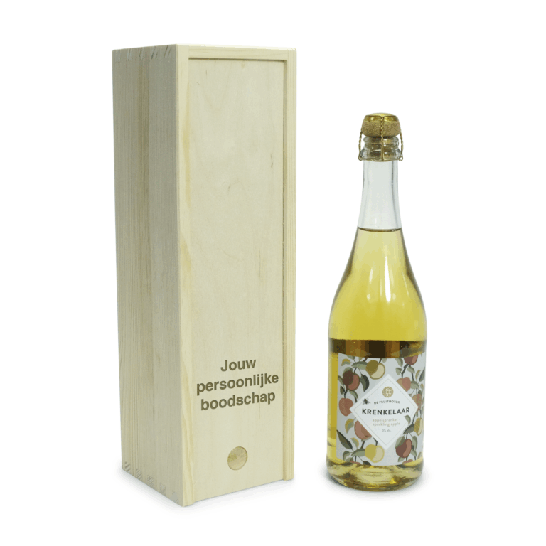 Cadeaubox met boodschap & Krenkelaar (alcoholvrij)