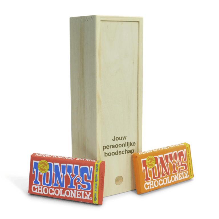 Cadeaubox met boodschap & Tony’s Chocolonely