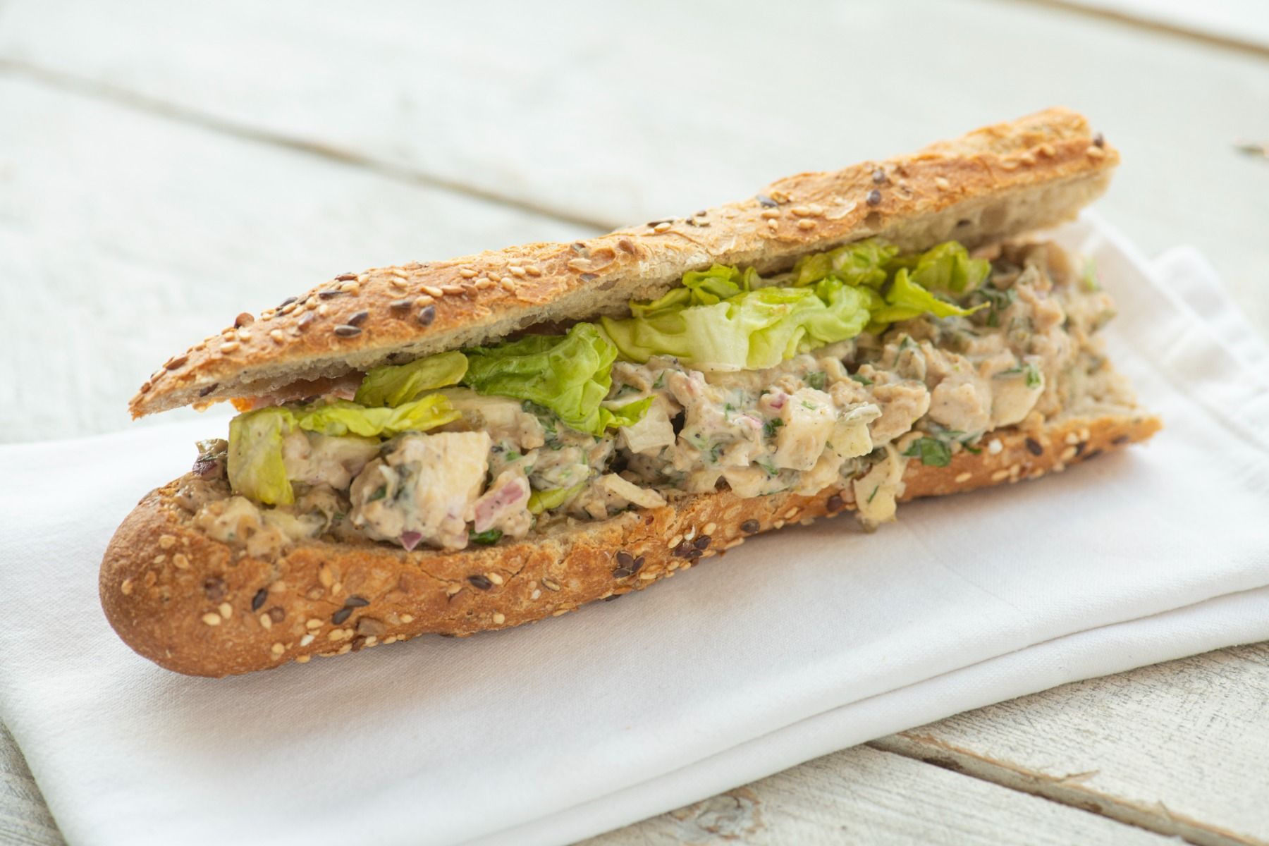 Broodje vegan tonijnsalade