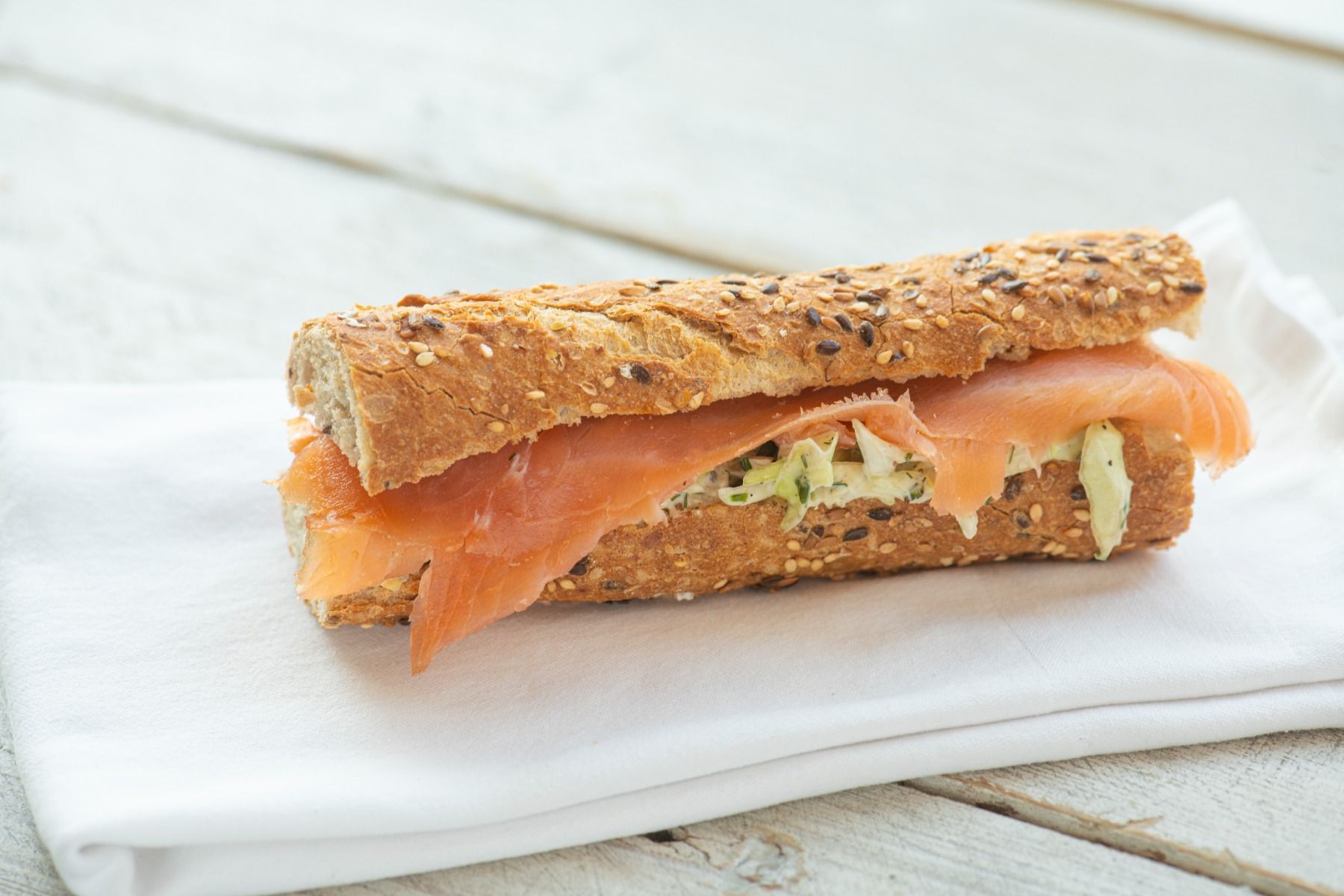 Broodje gerookte zalm