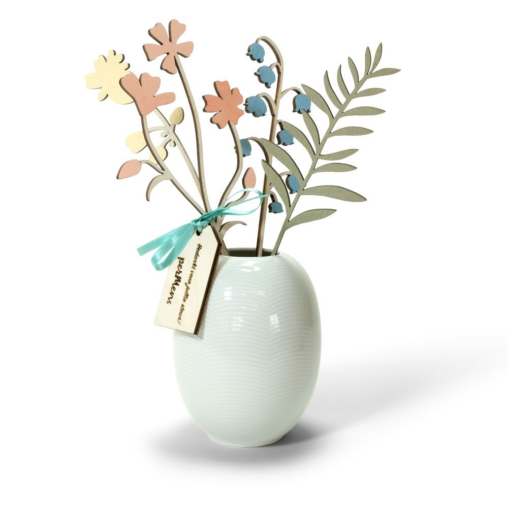 Houten bloemen (gekleurd)