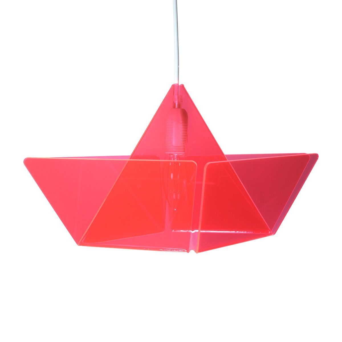 Lamp Schuitje Varen - Fluor Rood
