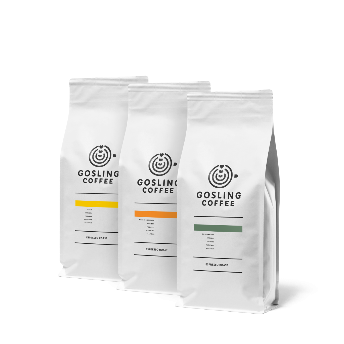 Gosling Coffee proefpakket 3 x 250 gram 