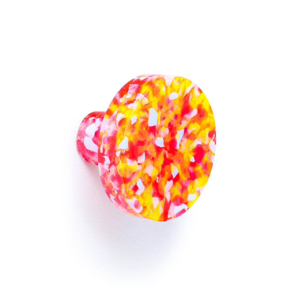 RE/CRE8 Wandknop – Fluor Geel/Roze